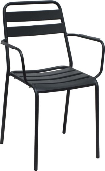 VivaGarden Sedia per Esterni Impilabile in Acciaio Dimensioni 51x52x81 cm colore Grigio - Petalo
