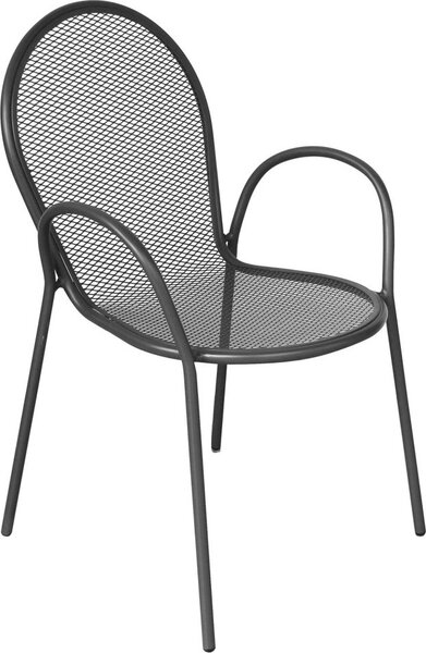 VivaGarden Sedia per Esterni Impilabile in Acciaio Dimensioni 54x61x90 cm colore Antracite - Vinson