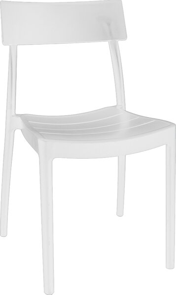 VivaGarden Sedia per Esterni Dimensioni 49x49x82 cm colore Bianco - Roma Bistrot