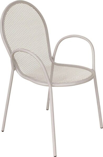 VivaGarden Sedia per Esterni Impilabile in Acciaio Dimensioni 54x61x90 cm colore Tortora - Vinson