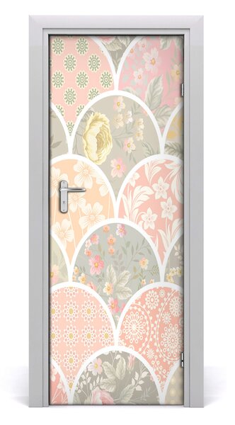 Adesivo per porta Pattern floreale 75x205 cm