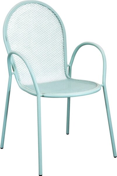 VivaGarden Sedia per Esterni Impilabile in Acciaio Dimensioni 51x61x90 cm colore Verde - Vinson