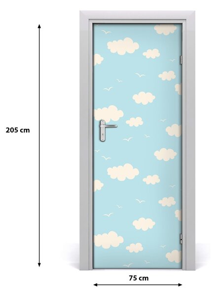 Sticker porta Nuvole 75x205 cm