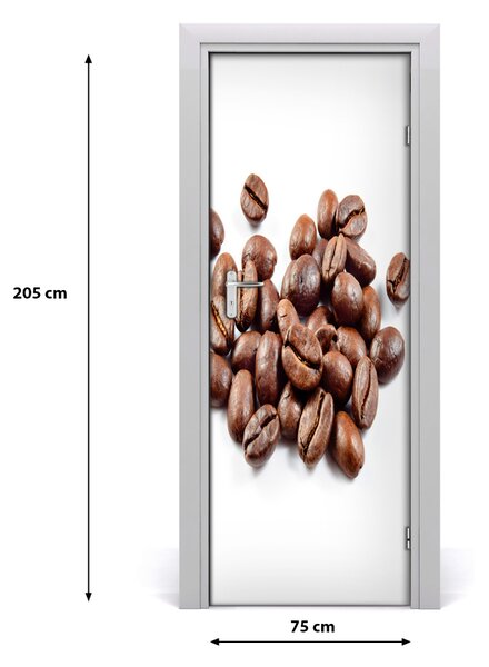Adesivo per porta Chicchi di caff? 75x205 cm