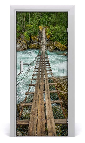 Adesivo per porta interna Ponte sospeso 75x205 cm