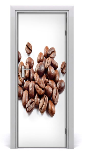 Adesivo per porta Chicchi di caff? 75x205 cm