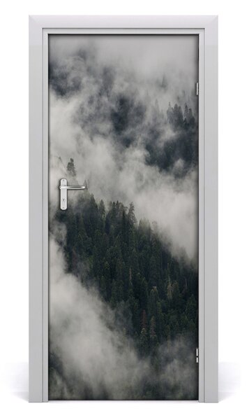 Poster adesivo per porta Cloud sulla foresta 75x205 cm