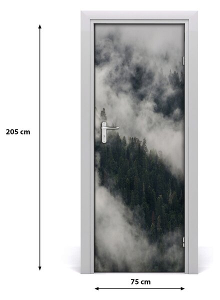 Poster adesivo per porta Cloud sulla foresta 75x205 cm