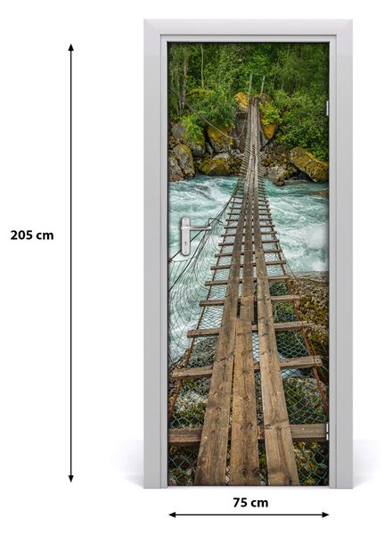 Adesivo per porta interna Ponte sospeso 75x205 cm