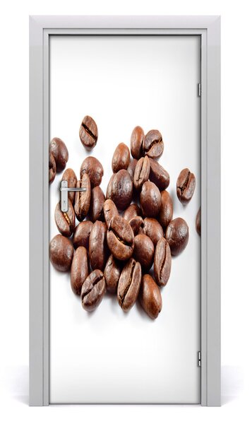 Adesivo per porta Chicchi di caff? 75x205 cm