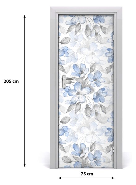 Adesivo per porta Pattern floreale 75x205 cm