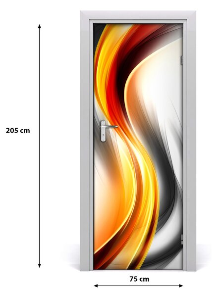Adesivo per porta Astrazione d'onda 75x205 cm