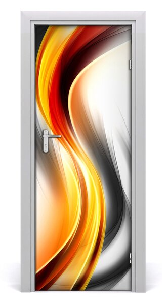 Adesivo per porta Astrazione d'onda 75x205 cm
