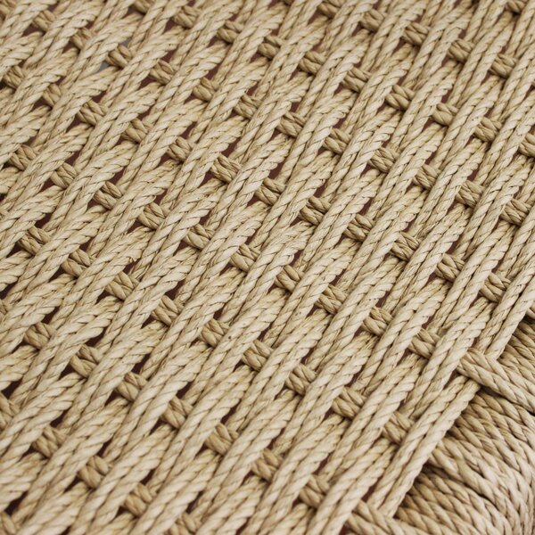 VivaGarden Sedia per Esterni Impilabile in Legno/Wicker Dimensioni 59x60x80 cm colore Marrone Chiaro - Anversa