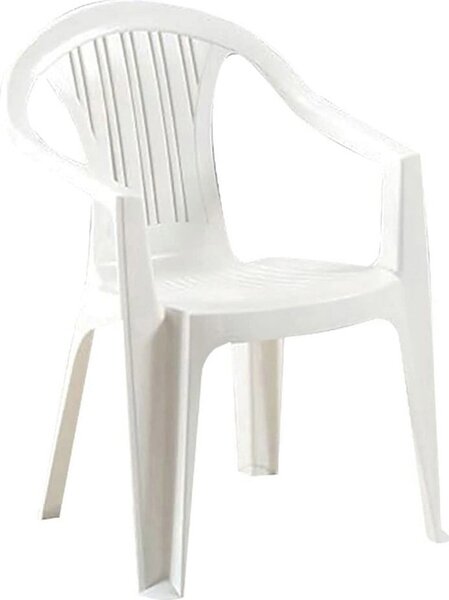 BICA Sedia per Esterni Impilabile in Plastica Dimensioni 56x54x79 cm colore Bianco - Ratak