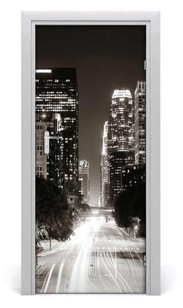 Rivestimento Per Porta Los Angeles di notte 75x205 cm