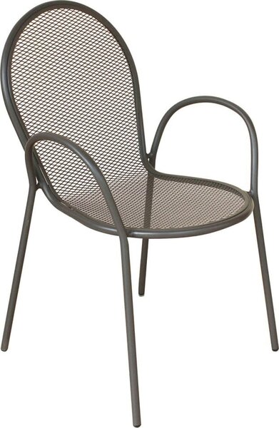 VivaGarden Sedia per Esterni Impilabile in Metallo Dimensioni 54x61x90 cm colore Taupe - Vinson