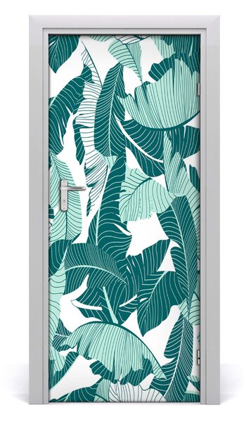 Sticker porta Foglie tropicali 75x205 cm