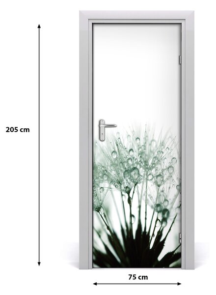 Adesivo per porta interna Semi di dente di leone 75x205 cm