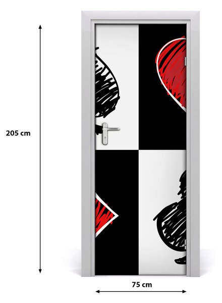 Adesivo per porta Colori della carta 75x205 cm