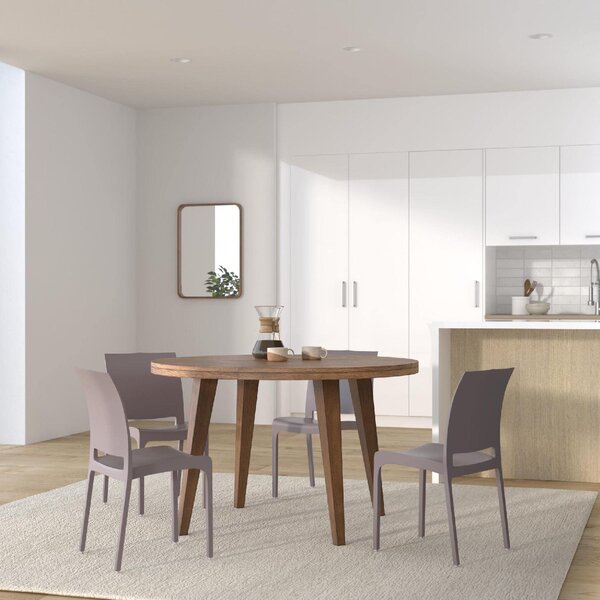 BICA Sedia per Esterni Impilabile in Polipropilene Dimensioni 46x54x80 cm colore Taupe