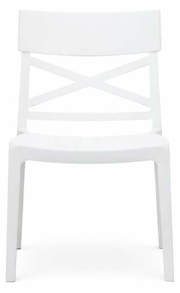 VivaGarden Sedia per Esterni Impilabile in Polipropilene Dimensioni 46x54x80 cm colore Bianco - Croix