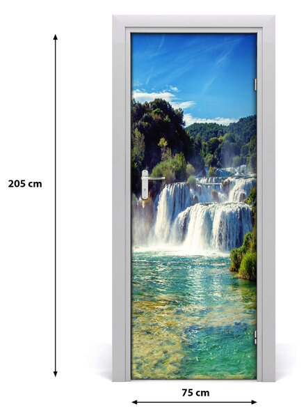 Adesivo per porta interna Waterfall KRKA 75x205 cm
