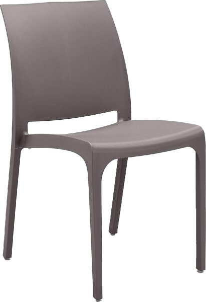 BICA Sedia per Esterni Impilabile in Polipropilene Dimensioni 46x54x80 cm colore Taupe
