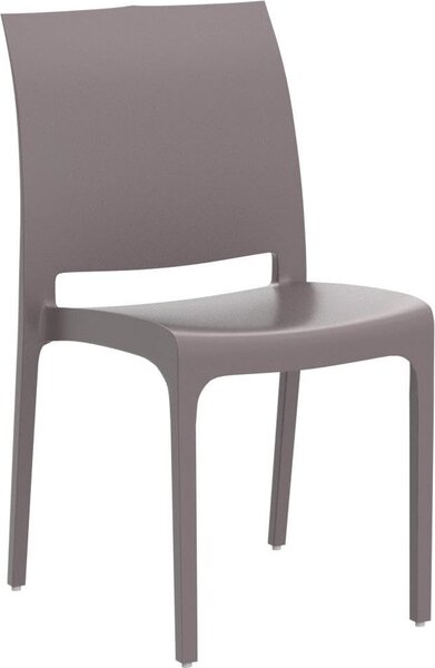 BICA Sedia per Esterni Impilabile in Polipropilene Dimensioni 46x54x80 cm colore Taupe