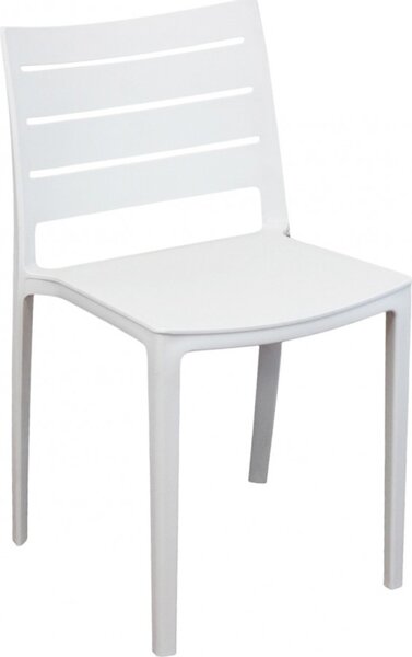 VivaGarden Sedia per Esterni Impilabile in Polipropilene Dimensioni 42x51x78 cm colore Bianco
