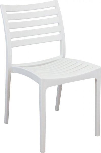 VivaGarden Sedia per Esterni Impilabile in Polipropilene Dimensioni 42,5x49x78 cm colore Bianco