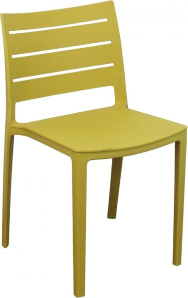 VivaGarden Sedia per Esterni Impilabile in Polipropilene Dimensioni 42x51x78 cm colore Giallo