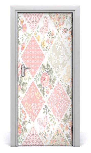 Poster adesivo per porta Pattern floreale 75x205 cm