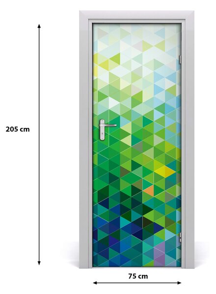 Adesivo per porta Astrazione del triangolo 75x205 cm