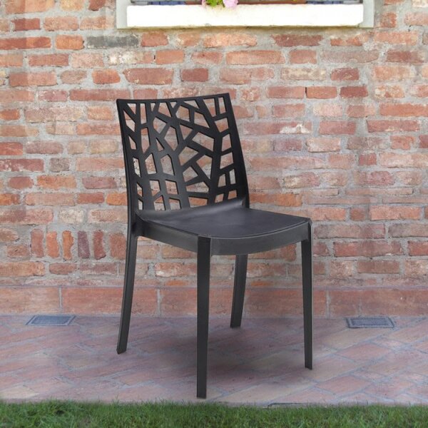 BICA Sedia per Esterni Impilabile in Polipropilene Dimensioni 47x55x82 cm colore Taupe - Matrix