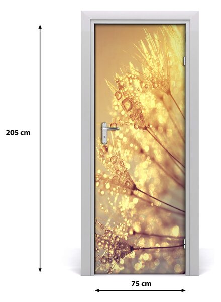 Adesivo per porta interna Semi di dente di leone 75x205 cm