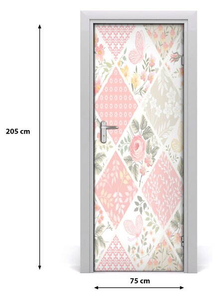 Poster adesivo per porta Pattern floreale 75x205 cm