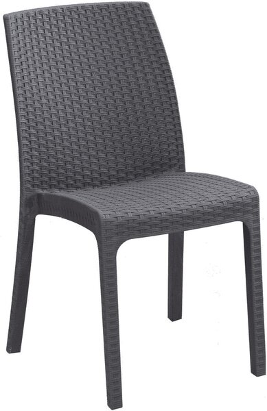 BICA Sedia per Esterni Impilabile in Polipropilene Dimensioni 47x59x86 cm colore Tortora - Virginia