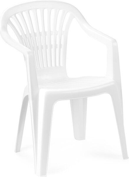 IPAE PROGARDEN Sedia per Esterni Impilabile in Polipropilene Dimensioni 54x53x80 cm colore Bianco - Scilla