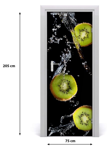 Poster adesivo per porta kiwi 75x205 cm
