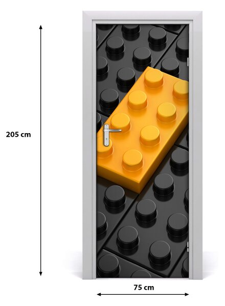 Adesivo per porta Mattoni Lego 75x205 cm