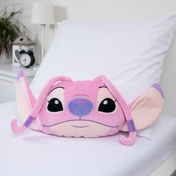 Cuscino per bambini in vello 41x32 cm Lilo and Stitch "Angel Pink" – Jerry Fabrics