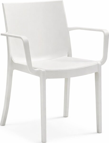 BICA Sedia per Esterni Impilabile in Polipropilene Dimensioni 58x55x82 cm colore Bianco - Victoria