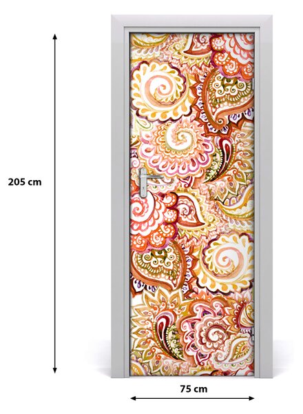 Poster adesivo per porta Ornamenti 75x205 cm