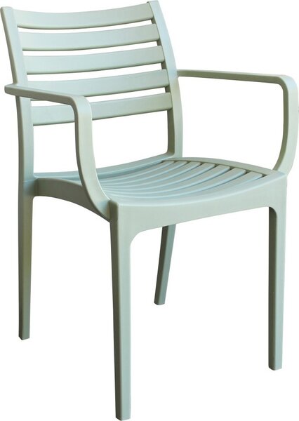VivaGarden Sedia per Esterni Impilabile in Polipropilene Dimensioni 58,5x55,2x84 cm colore Verde - Guadalajara