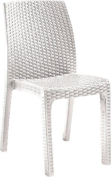 BICA Sedia per Esterni Impilabile in Polipropilene Dimensioni 59x47x86 cm colore Bianco - Verona