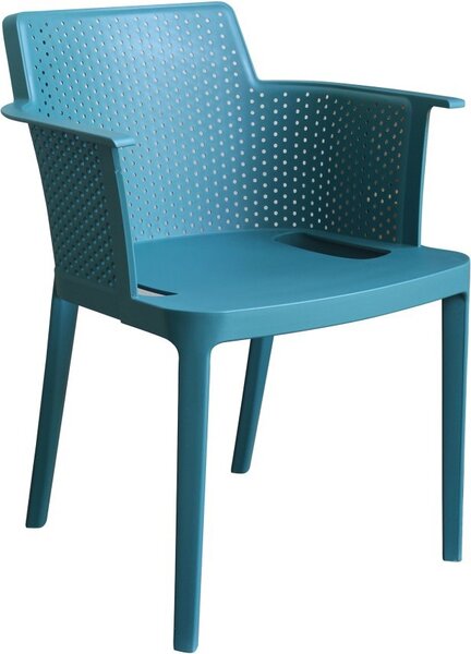 VivaGarden Sedia per Esterni Impilabile in Polipropilene Dimensioni 60x58x76,5 cm colore Verde petrolio - Christo
