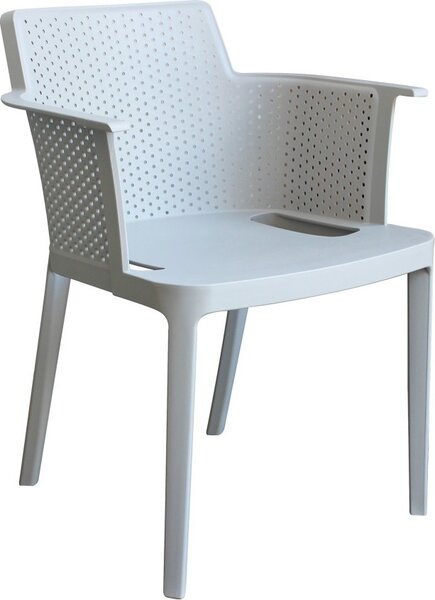 VivaGarden Sedia per Esterni Impilabile in Polipropilene Dimensioni 60x58x76,5 cm colore Grigio - Christo