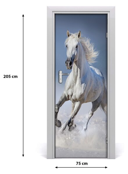 Adesivo per porta cavallo su galoppo 75x205 cm