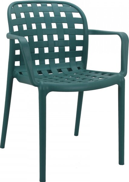 VivaGarden Sedia per Esterni Impilabile in Polipropilene Dimensioni 58x57,5x82,5 cm colore Verde - Storico